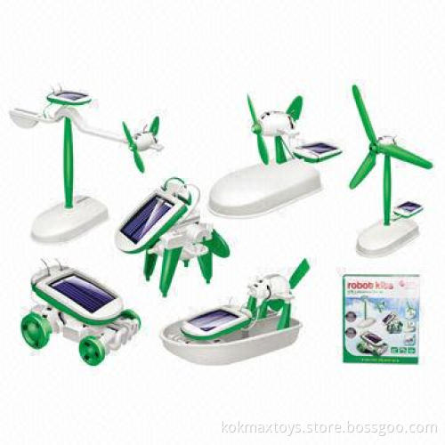 Promotional 6-in-1 Solar Power Robot Kit Toys, Educational and Fun to Make